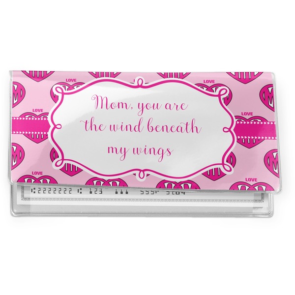 Custom Love You Mom Vinyl Checkbook Cover