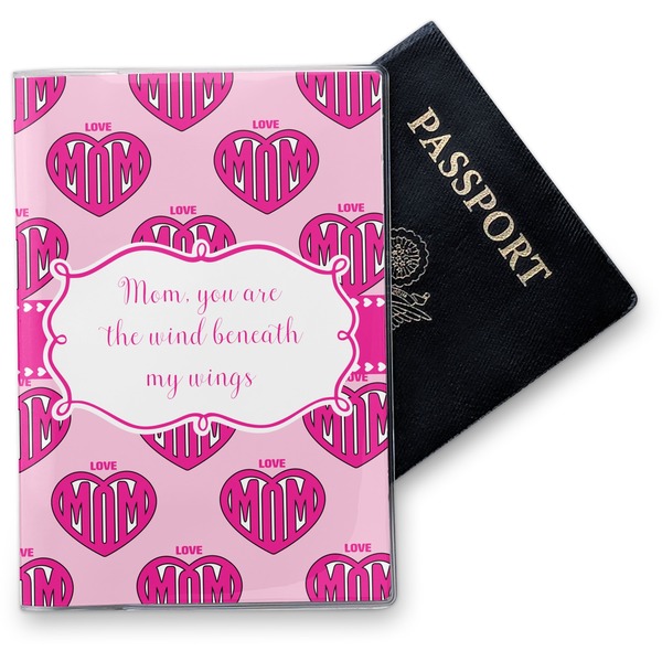 Custom Love You Mom Vinyl Passport Holder