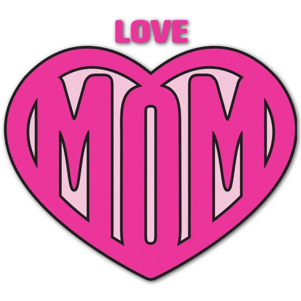 Custom Love You Mom Graphic Decal - Large
