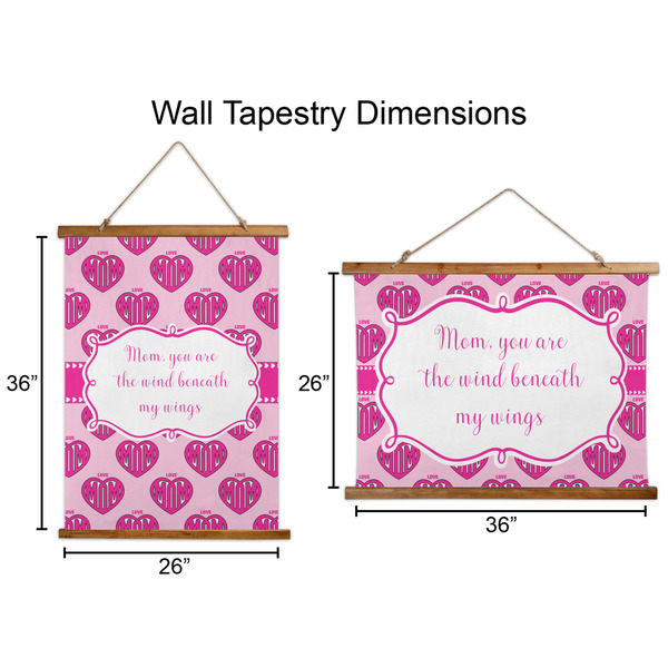 Love You Mom Wall Hanging Tapestries - Parent/Sizing