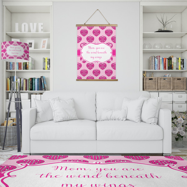 Love You Mom Wall Hanging Tapestry - Portrait - IN CONTEXT