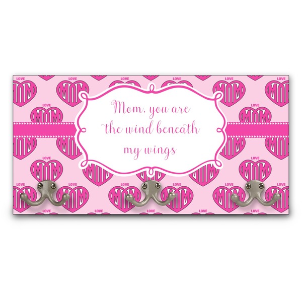 Custom Love You Mom Wall Mounted Coat Rack