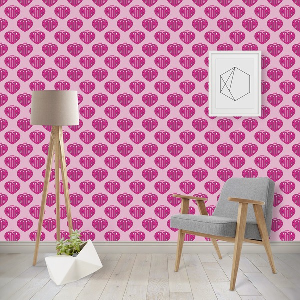 Custom Love You Mom Wallpaper & Surface Covering (Water Activated - Removable)