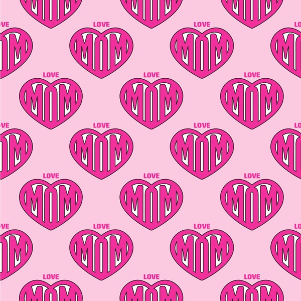 Custom Love You Mom Wallpaper & Surface Covering (Water Activated 24"x 24" Sample)
