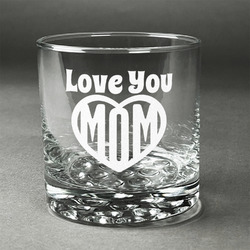 Love You Mom Whiskey Glass - Engraved