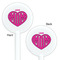 Love You Mom White Plastic 5.5" Stir Stick - Double Sided - Round - Front & Back