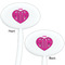 Love You Mom White Plastic 7" Stir Stick - Double Sided - Oval - Front & Back