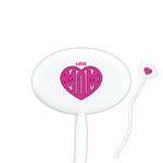 Love You Mom Oval Plastic Stir Sticks