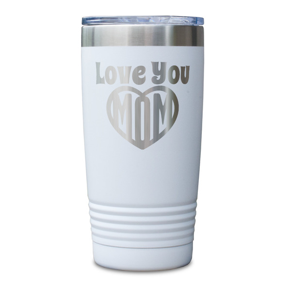 Love You Mom White Polar Camel Tumbler - 20oz - Single Sided - Approval