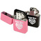 Love You Mom Windproof Lighters - Black & Pink - Open