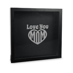 Love You Mom Wine Cork Shadow Box - 12in x 12in