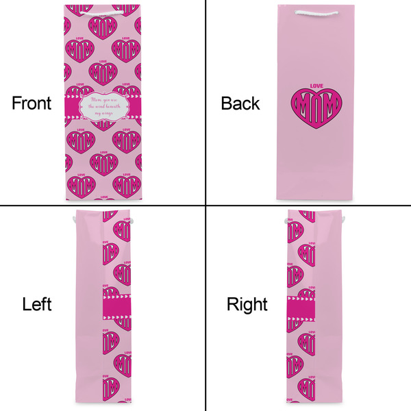 Love You Mom Wine Gift Bag - Gloss - Approval