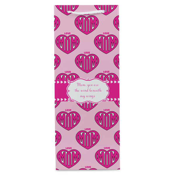 Love You Mom Wine Gift Bag - Gloss - Front