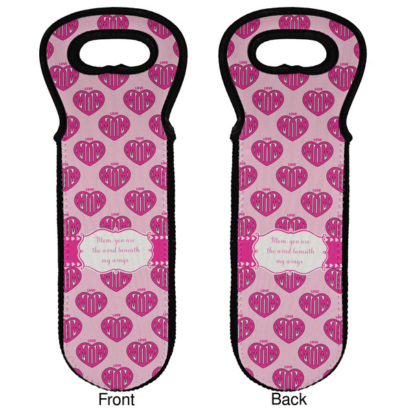 Love You Mom Wine Tote Front & Back