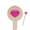 Love You Mom 4" Round Wooden Food Picks - Single Sided