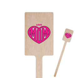 Love You Mom 6.25" Rectangle Wooden Stir Sticks - Double Sided