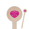 Love You Mom Wooden 6" Food Pick - Round - Closeup