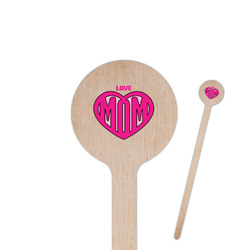 Love You Mom 6" Round Wooden Stir Sticks - Double Sided