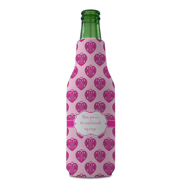 Love You Mom Zipper Bottle Cooler - FRONT (bottle)