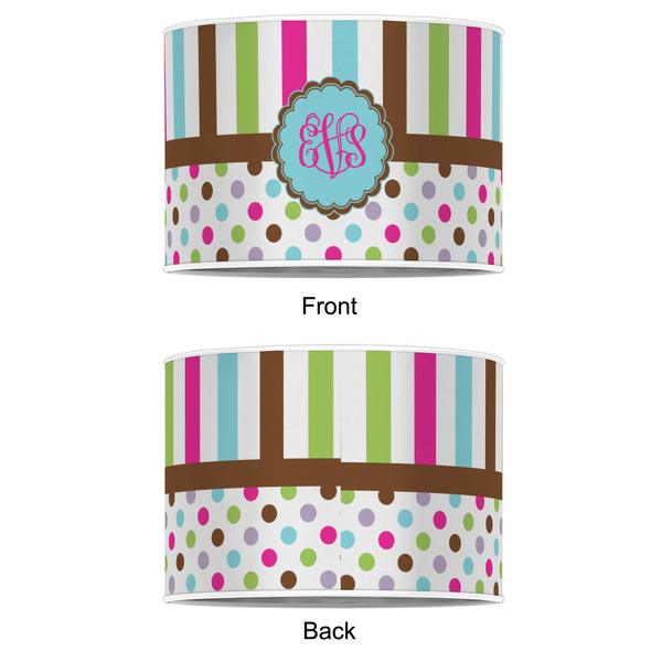 Stripes & Dots 12" Drum Lampshade - APPROVAL (Poly Film)