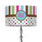 Stripes & Dots 12" Drum Lampshade - ON STAND (Fabric)