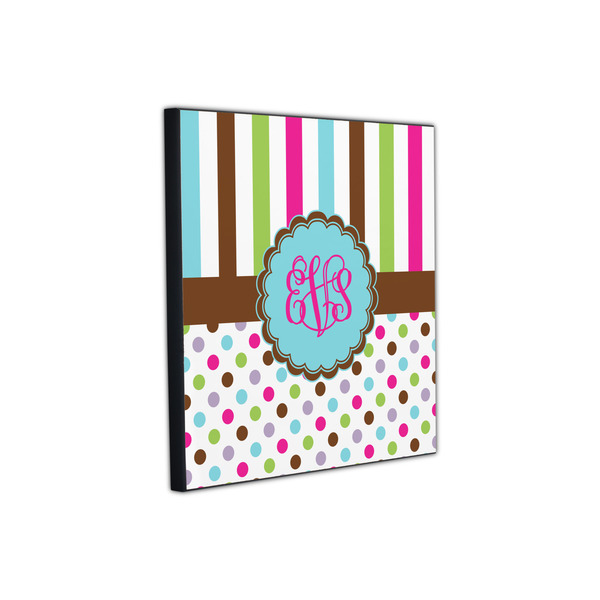 Stripes & Dots 12x12 Wood Print - Angle View