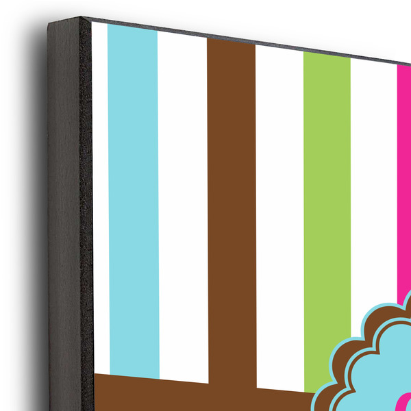 Stripes & Dots 12x12 Wood Print - Closeup