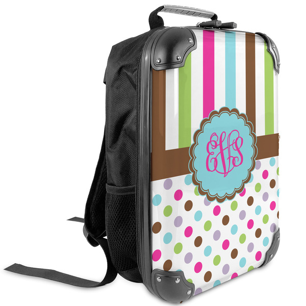 Custom Stripes & Dots Kids Hard Shell Backpack (Personalized)