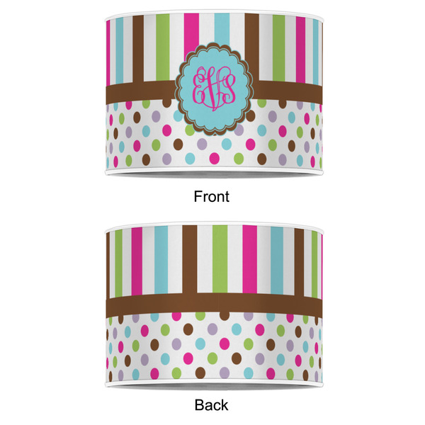 Stripes & Dots 16" Drum Lampshade - APPROVAL (Poly Film)