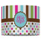 Stripes & Dots 16" Drum Lampshade - FRONT (Fabric)