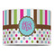 Stripes & Dots 16" Drum Lampshade - FRONT (Poly Film)