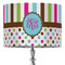 Stripes & Dots 16" Drum Lampshade - ON STAND (Fabric)