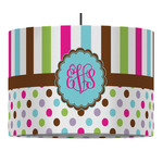 Stripes & Dots Drum Pendant Lamp (Personalized)