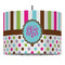 Stripes & Dots 16" Drum Lampshade - PENDANT (Fabric)