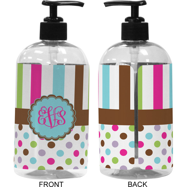 Stripes & Dots 16 oz Plastic Liquid Dispenser (Approval)