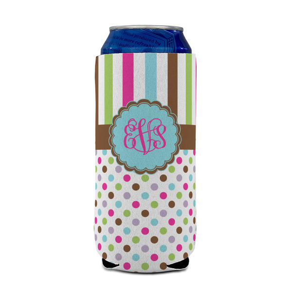 Stripes & Dots 16oz Can Sleeve - FRONT (on can)
