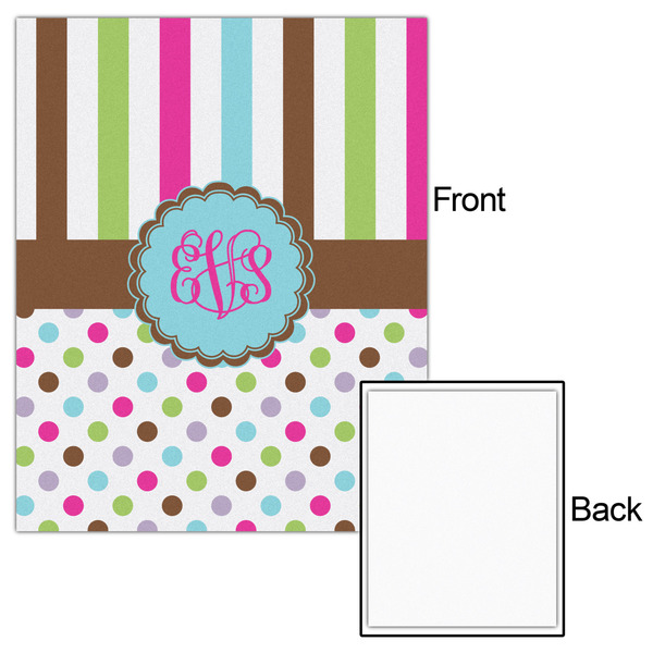 Stripes & Dots 16x20 - Matte Poster - Front & Back