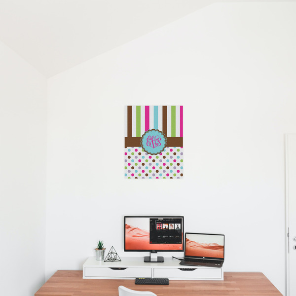 Stripes & Dots 16x20 - Matte Poster - On the Wall