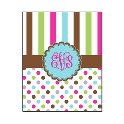 Stripes & Dots Wood Print - 16x20 (Personalized)