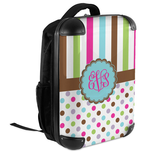 Stripes & Dots 18" Hard Shell Backpacks - ANGLED VIEW