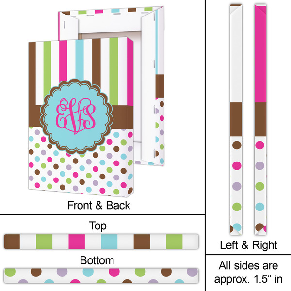 Stripes & Dots 20x30 - Canvas Print - Approval