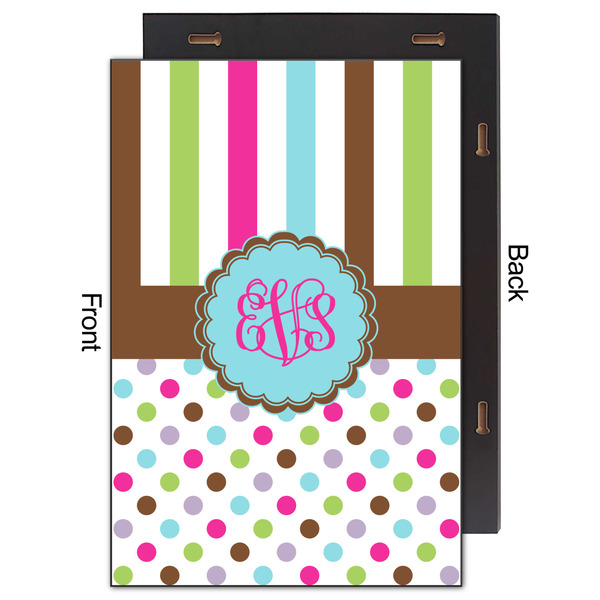 Stripes & Dots 20x30 Wood Print - Front & Back View