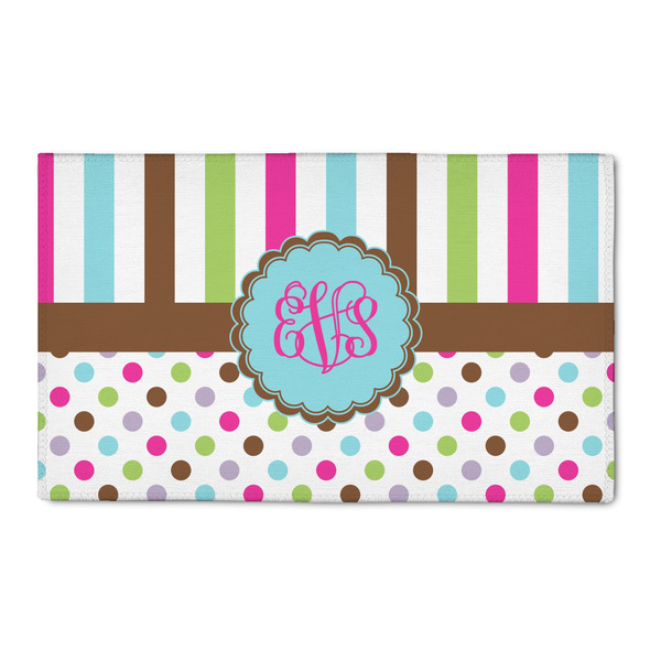 Custom Stripes & Dots 3' x 5' Patio Rug (Personalized)