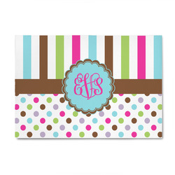 Stripes & Dots 4' x 6' Indoor Area Rug (Personalized)