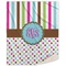 Stripes & Dots Sherpa Throw Blanket (Personalized)