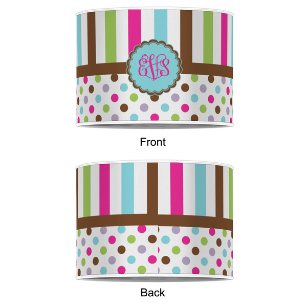 Stripes & Dots 8" Drum Lampshade - APPROVAL (Poly Film)