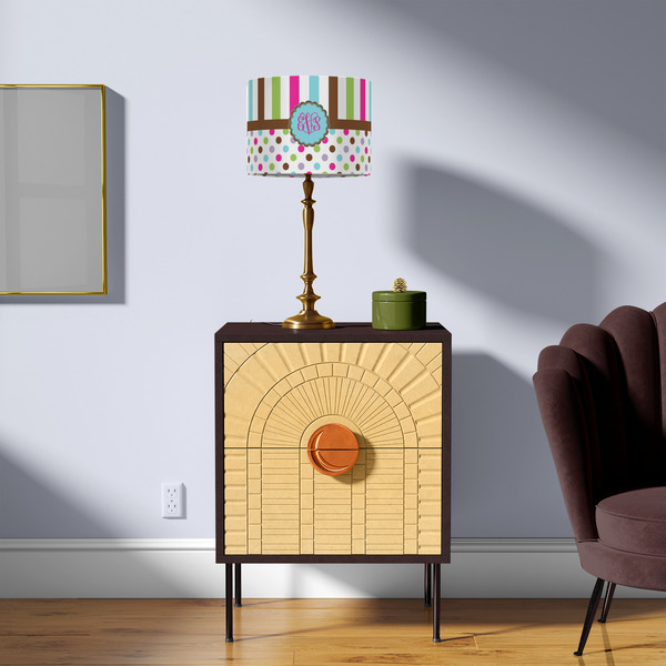 Stripes & Dots 8" Drum Lampshade - LIFESTYLE