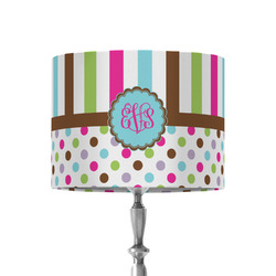 Stripes & Dots 8" Drum Lamp Shade - Fabric (Personalized)