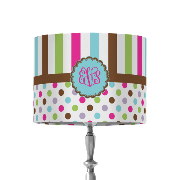 Custom Stripes & Dots 8" Drum Lamp Shade - Fabric (Personalized)