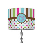 Stripes & Dots 8" Drum Lamp Shade - Poly-film (Personalized)